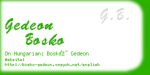 gedeon bosko business card